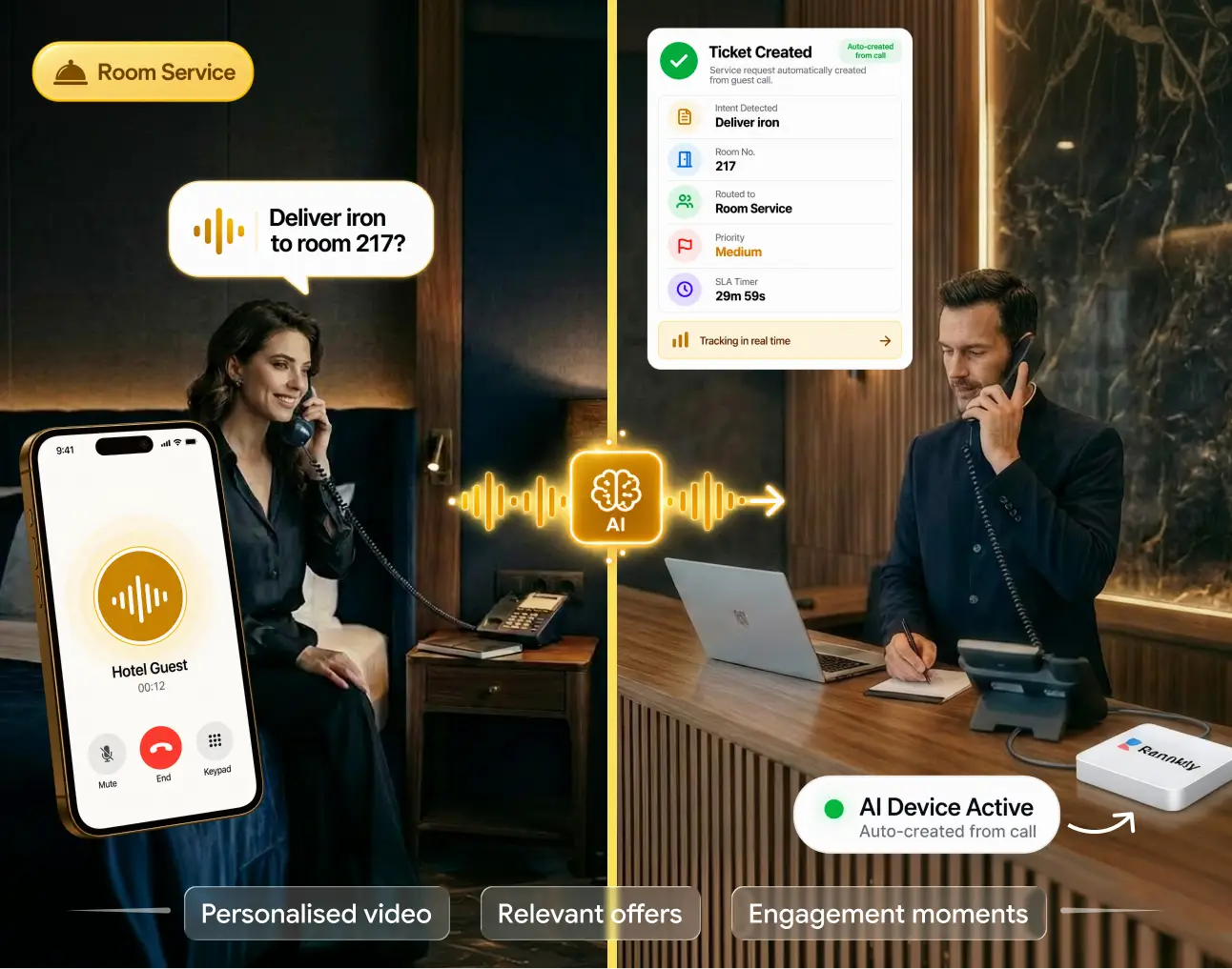 Rannkly Desk interface for managing complaints and service requests