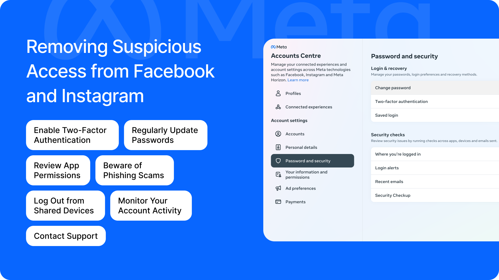 removing suspicious access from facebook and instagram